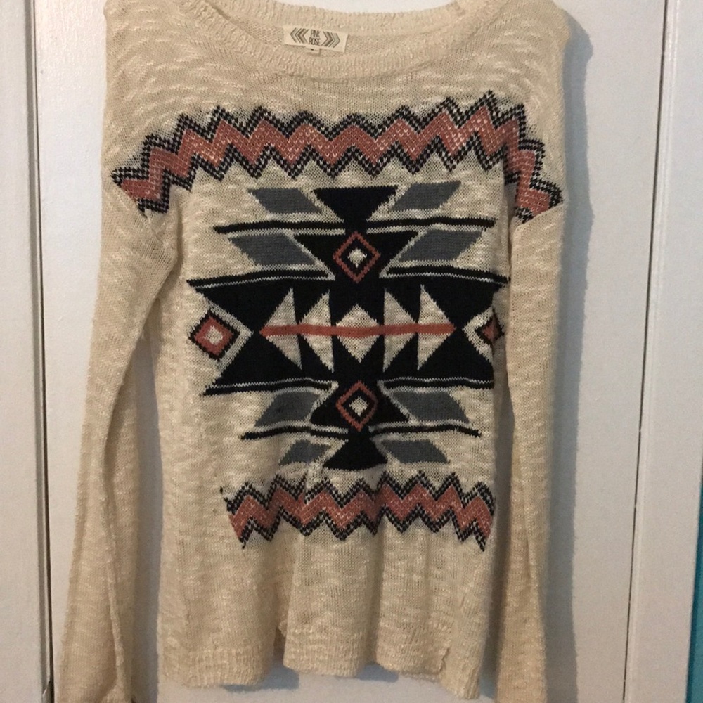 Aztec printed sweater